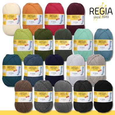 Schachenmayr Regia 2 x 150 g 6-fädig Uni Stricken Wolle Sockenwolle 19 Farben