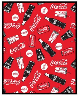 Coca Cola Flauschdecke Kuscheldecke 120 x 150 cm