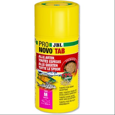 JBL ProNovo Tab 100ml Hauptfutter-Tabletten für alle Aquarienfische von 1-20 cm