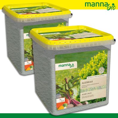 MANNA 2 x 5 kg Bio Algenkalk Ökologisch Umweltschonend Buchsbaum Obst Gemüse