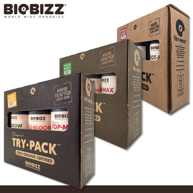 Biobizz Trypack Indoor, Outdoor oder Stimulant zur Auswahl je 3x 250ml Biodünger