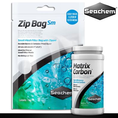 Seachem 250 ml MatrixCarbon Aktivkohle + Seachem 1 x Zip Bag Small