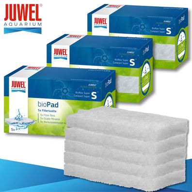 Juwel 3 x 5 Stück bioPad Filterwatte S Aquarium Filtermedien Schwamm Flies Watte