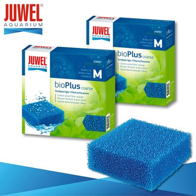 Juwel 2 x bioPlus coarse Grobporiger Filterschwamm M Aquarium Filtermedien