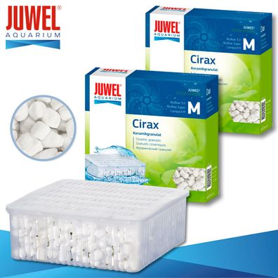 Juwel 2 x Cirax Keramikgranulat M Aquarium Filtermedien Schwamm Flies Watte