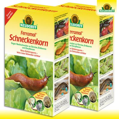 Neudorff Ferramol 2 x 2 kg Schneckenkorn Zierpflanze Gemüse Erdbeere Schutz Beet