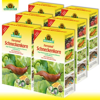 Neudorff Ferramol 6 x 2 kg Schneckenkorn Zierpflanze Gemüse Erdbeere Schutz Beet