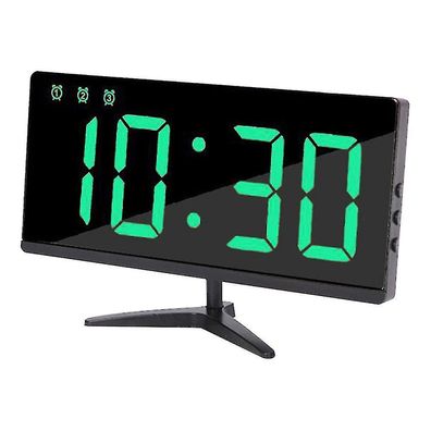 Digitale LED-Uhr mit einstellbarer Helligkeit, Temperatur und USB-Ladeanschlï¿½ï¿½sse