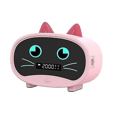 2 In 1 Cartoon Katze Wecker - Bluetooth Lautsprecher, Mini Digital FM Radio