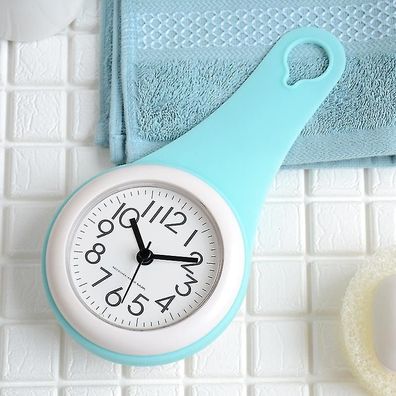 Wanduhr - Kï¿½ï¿½che Badezimmer wasserdicht, Mute Dusche mit Saugnapf