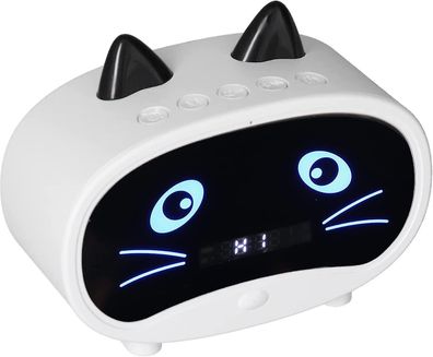 Cartoon-Katzenwecker - Digital, Dual-Alarm, Bluetooth-Lautsprecher, Radio