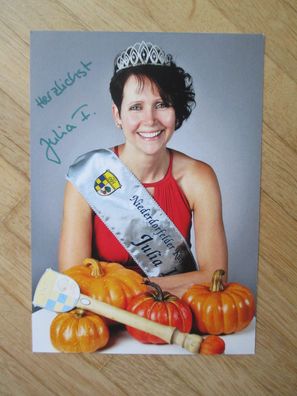 Kürbiskönigin Niederdorfelden 2022-2024 Julia I. - handsigniertes Autogramm!!!