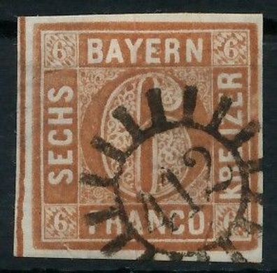 BAYERN Mühlradstempel AUF Nr 4II gMR 412 ZENTR- X6D3F82