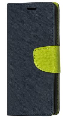 Huawei P20 Lite Wallet Flip Case Schutzhülle Klapphülle Etui Blau Grün