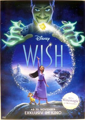 Disney´s: Wish - Original Kinoplakat A0 - Asha, Star, Valentino - Filmposter