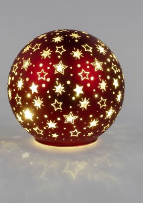 Formano Deko Kugel Licht Gold LED-Licht mit Timer Weihnachtskugel Weihnachten