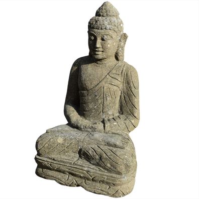 Gartenfigur Buddha Karawal im Zustand der Erleuchtung - Höhe x Tiefe x Breite: 58 ...