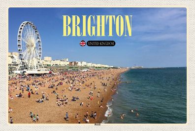 Top-Schild mit Kordel, versch. Größen, Brighton, England, Strand, neu & ovp