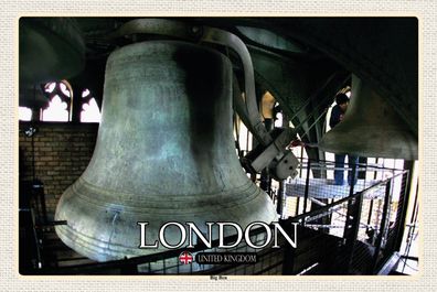 Top-Schild mit Kordel, versch. Größen, LONDON, England, BIG BEN, neu & ovp