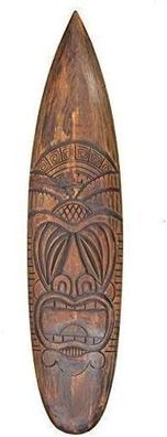 Deko Surfboard 100cm Tiki Rustikal Surfbrett aus Holz Hawaii Maui Style