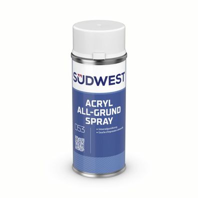 6x Südwest Acryl All-Grund Spray 0,4 Liter 9110 Weiß