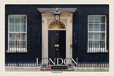 Top-Schild mit Kordel, versch. Größen, LONDON, Downing Street, England, neu & ovp
