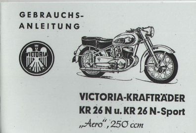 Bedienungsanleitung Victoria Krafträder KR 26N und KR 26N-Sport