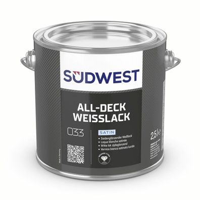 Südwest All-Deck Weißlack Satin 2,5 Liter
