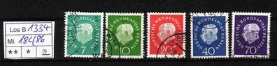 Los B1334: Berlin Mi. 182/86, gest.