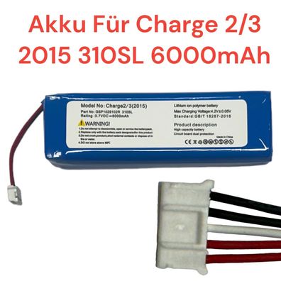 HX Akkus 6000mAh für JBL Charge 2 Plus 2+ 3 2015 Battery GSP1029102R Neu