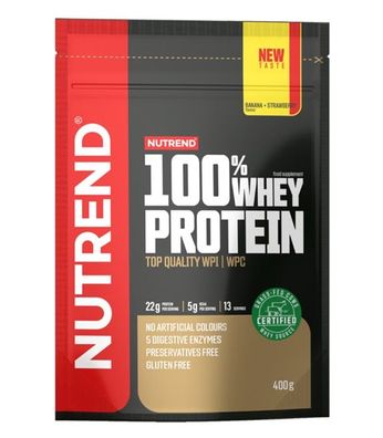 100% Whey Protein, Banana + Strawberry - 400g
