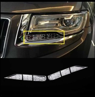Scheinwerfer Spritzdüsenabdeckung 6-teilig chrom Jeep Grand Cherokee ab Bj:14-21