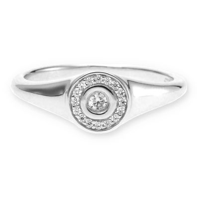 JuwelmaLux Ring 925/000 Sterling Silber mit synth Zirkonia JL10-07-1849 ...