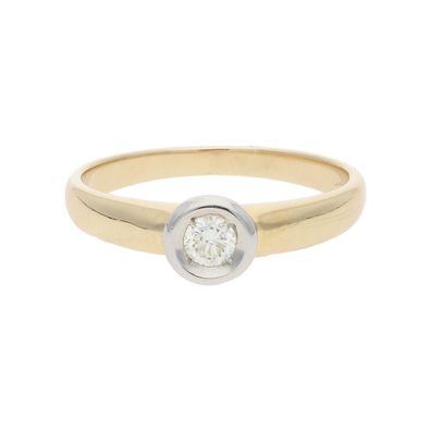 JuwelmaLux Ring 585/000 Gelbgold Bicolor mit Brillant JL30-07-0734 - ...