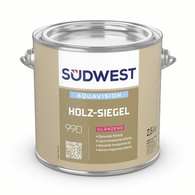 Südwest AquaVision Holz-Siegel glänzend 2,5 Liter 0901 farblos