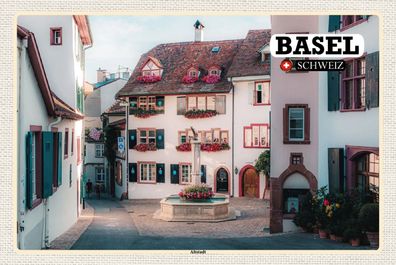 Top-Schild mit Kordel, versch. Größen, BASEL, Schweiz, Altstadt, neu & ovp