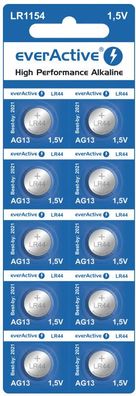 everActive LR44 AG13 LR1154 10er Pack