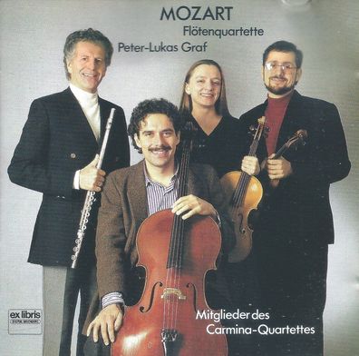 CD: Mozart Flötenquartette: KV 285, 285a, 285b, 298 (1989) Ex Libris CD 6087