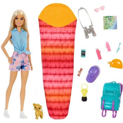 Barbie "It takes two! Camping" Spielset Malibu Puppe, Hündchen und Accessoires - ...