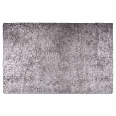 vidaXL Teppich Waschbar 80x150 cm Grau Rutschfest