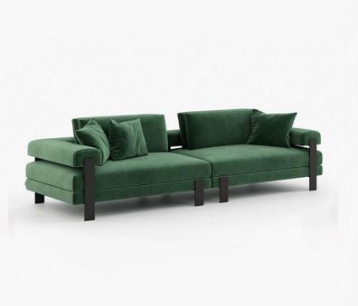 Sofa 2 Sitzer Couch Design Polster Modern Textil Stoff Modern Zweisitzer