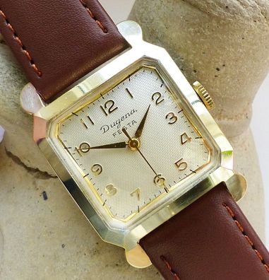 Schöne Dugena Festa Art-deco 17Jewels Herren Vintage Armbanduhr in Top Zustand