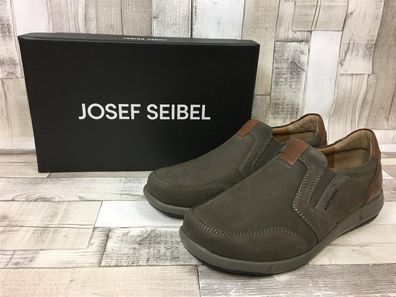 Josef Seibel Herren Slipper Enrico grau braun abgesetzt - EU-Schuhgröße: 45