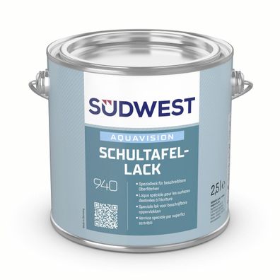 Südwest AquaVision Schultafel-Lack 2,5 Liter 9105 Schwarz