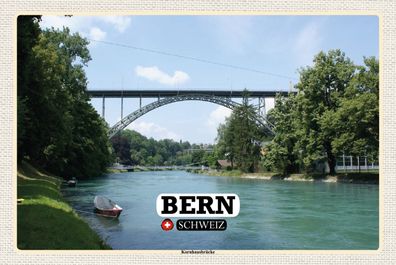 Top-Schild mit Kordel, versch. Größen, BERN, Schweiz, Kornhausbrücke, neu & ovp