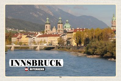 Top-Schild mit Kordel, versch. Größen, Innsbruck, Österreich, Fluss Inn, neu & ovp