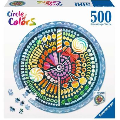 Puzzle Circle of Colors Candy (Teile: 500) - Ravensburger 17350 - (Spielwaren / ...