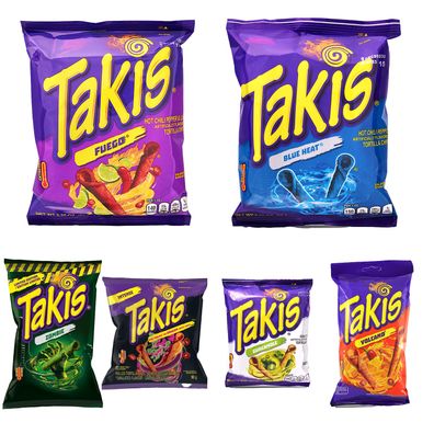 Takis Chips Tortilla Blue Heat, Nitro, Fuego, Nacho Intense, Zombie, Dragon uvm
