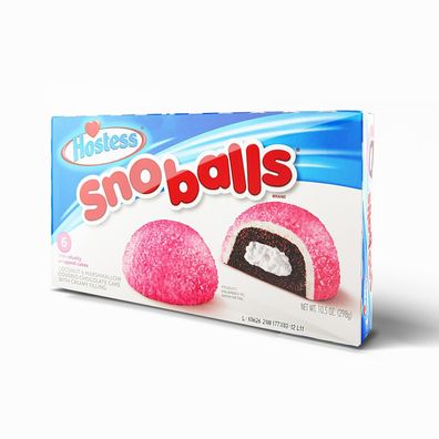Hostess - Snoballs Pink 284g Kuchen mit cremiger Füllung 6er Pack aus USA