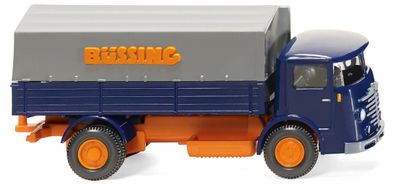 Wiking H0 1/87 047601 Büssing 4500 Pritschen-Lkw Büssing Logo blau/orange - OVP NEU